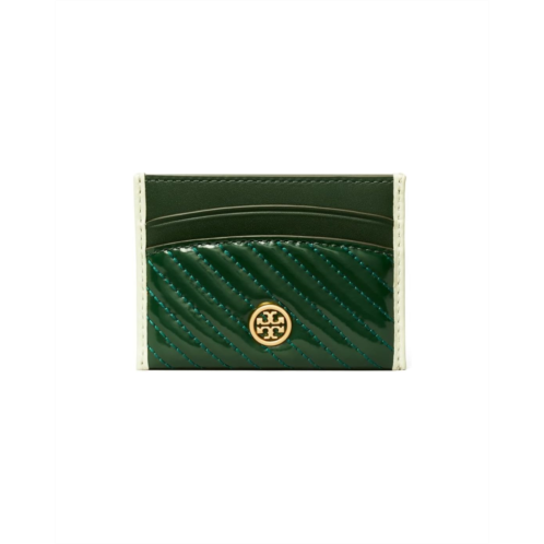Tory Burch Robinson Patent Puffy Quilted Card Case