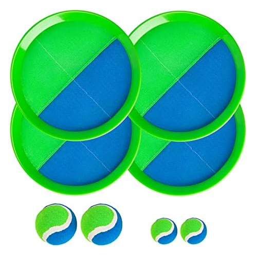 Paokoo Toss and Catch Ball Games for Kids-Paddles Ball Catch Lawn Game-Upgraded Version Outdoor Sports Toys for Kids/Family, Boys and Girls Gifts