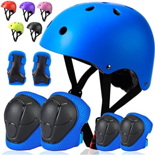 ArgoHome Kids Bike Helmet Toddler Helmet Kids Sport Protective Gear Set Boy Girl Child Cycling Helmet with Knee Pads Elbow Pads Wrist Guards Youth Skateboard Helmet for Kids 3+