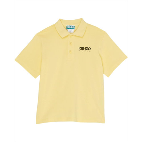 Kenzo Kids Short Sleeve Polo Front Embroidered Logo (Toddler/Little Kids)