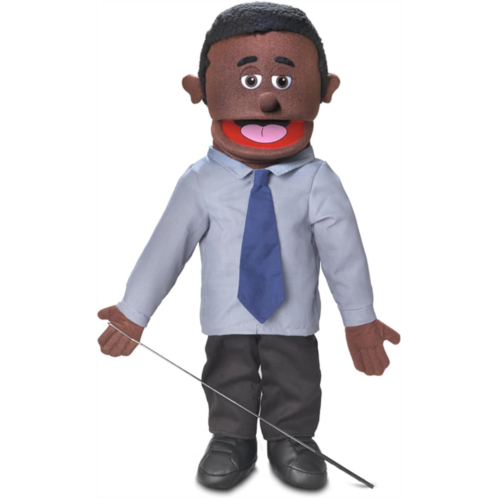 Silly Puppets 25 Calvin, Black Dad/Businessman, Full Body, Ventriloquist Style Puppet