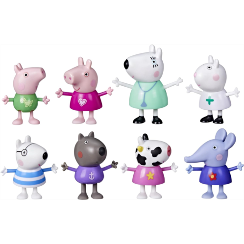 Peppa Pig Dr. Polar Bear Calls On Peppa and Friends Figure Pack, Includes 8 Figures, Preschool Toys, Christmas Stocking Stuffers for Kids, Ages 3 and Up (Amazon Exclusive)