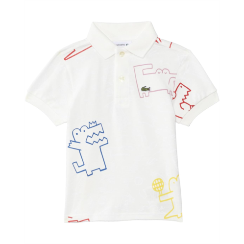 Lacoste Kids Short Sleeve Aop Tennis Play Croc Polo Shirt (Little Kid/Toddler/Big Kid)