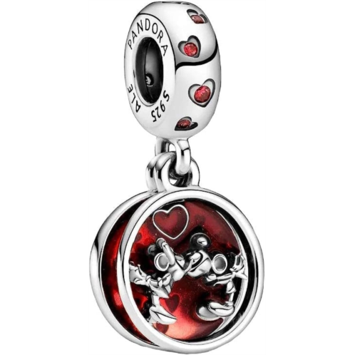 PANDORA Disney Mickey Mouse & Minnie Mouse Love and Kisses Dangle Charm