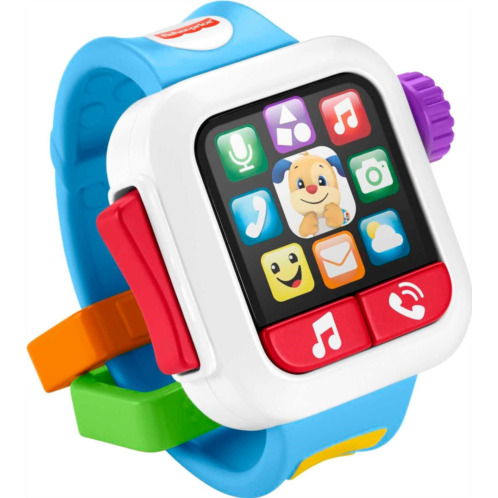 Fisher-Price Laugh & Learn Baby To Toddler Toy Time To Learn Smartwatch With Lights & Music For Pretend Play Ages 6+ Months