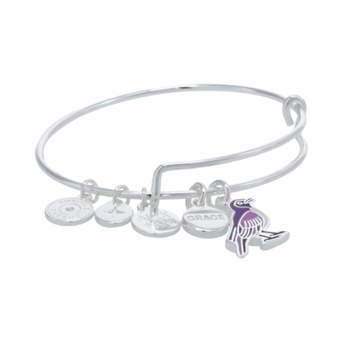 Alex and Ani Grace Violet Backed Starling Duo Expandable Wire Bracelet