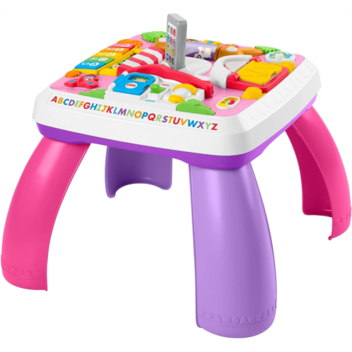 Fisher-Price Laugh & Learn Baby to Toddler Toy Around The Town Learning Table with Music Lights and Activities