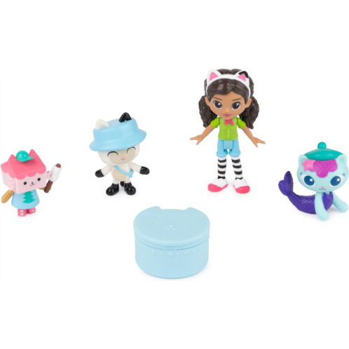Gabbys Dollhouse, Campfire Gift Pack with Gabby Girl, Pandy Paws, Baby Box & Mercat Toy Figures, Collectible Kids Toys for Girls & Boys 3+