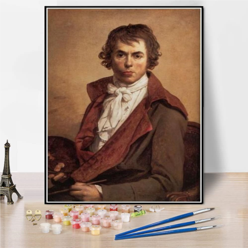 Hhydzq DIY Painting Kits for Adults?Self Portrait Painting by Jacques Louis David Arts Craft for Home Wall Decor