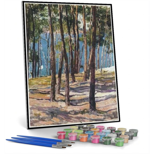 Hhydzq Paint by Numbers Kits for Adults and Kids Pine Trees Painting by Joaquin Sorolla Arts Craft for Home Wall Decor