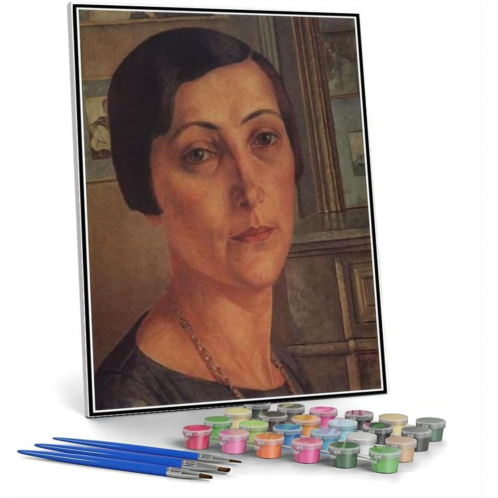 Hhydzq DIY Painting Kits for Adults?Portrait S.N. Andronikova Painting by Kuzma Petrov-Vodkin Arts Craft for Home Wall Decor