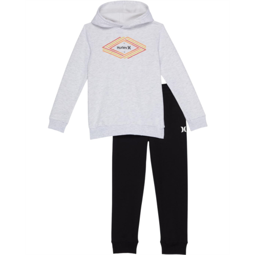 Hurley Kids Graphic Pullover Hoodie and Joggers Two-Piece Outfit Set (Little Kids)