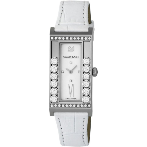 Swarovski Womens Lovely Crystals Square White Watch