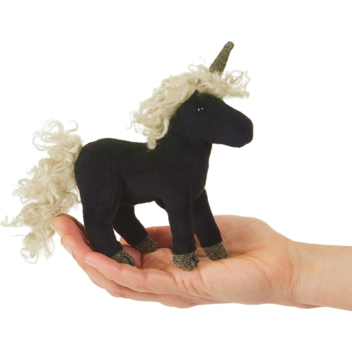 Folkmanis Mini Black Unicorn Finger Puppet