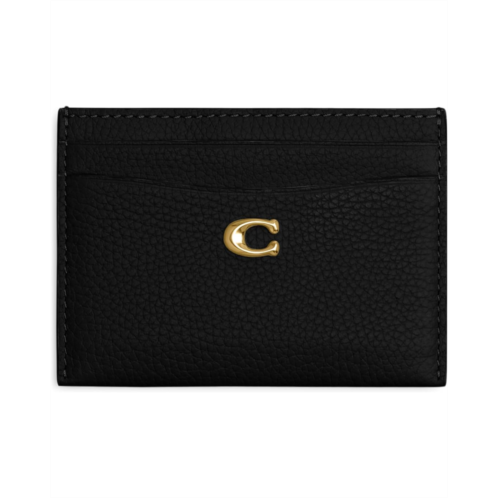 COACH Polished Pebble Leather Essential Card Case