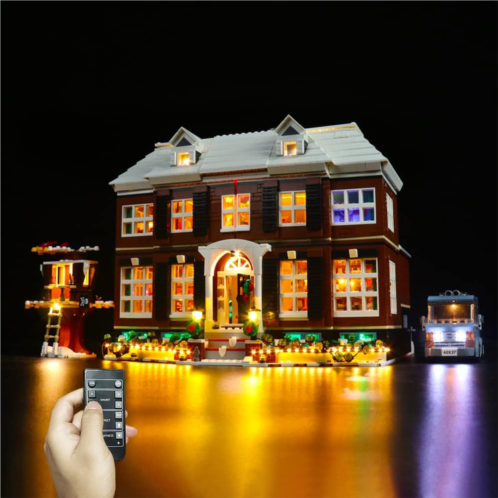 VONADO LED Light Kit for Lego Home Alone 21330, Remote Control Lighting Compatible with Home Alone Lego Set (NO Lego Model), Creative DIY Decor Lego Ideas Lights for Movie Fans (ON