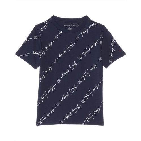 Tommy Hilfiger Kids Angled Script Short Sleeve T-Shirt (Little Kids)