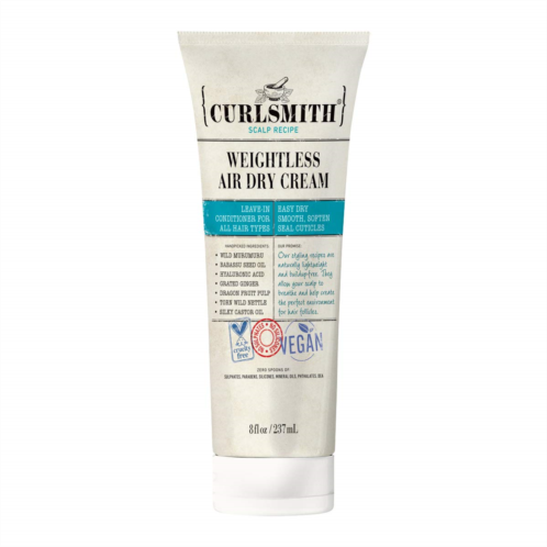 Curlsmith - Weightless Air Dry Cream - Vegan Leave-In Conditioner for Any Hair Type, Smooths Hair (8 fl oz)