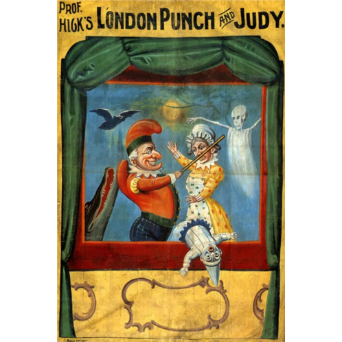 Generic 519013 PUPPET THEATER LONDON PUNCH AND JUDY MARIONETTE DOLLS VINTAGE DECOR WALL 24x18 PRINT POSTER