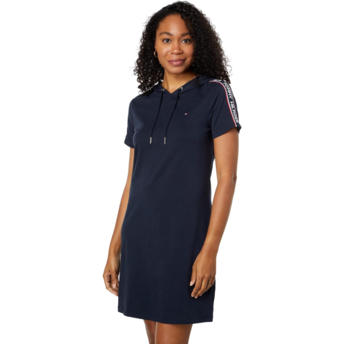 Tommy Hilfiger Long Sleeve French Terry Lurex Hoodie Dress
