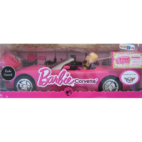 Barbie Light Pink Corvette Convertible Car & Doll Set
