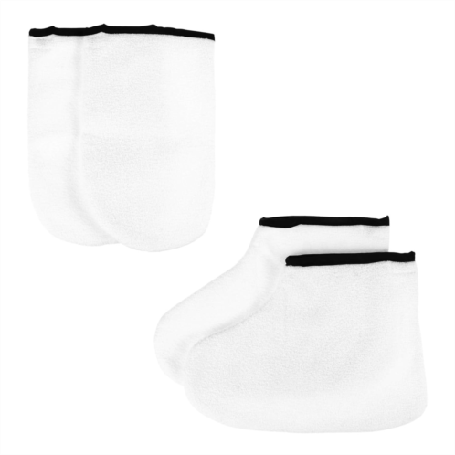 DOITOOL 2Pcs Paraffin Wax Bath Gloves and Booties, Paraffin Baths Hand Care Mitts, Paraffin Wax Bags Foot Spa Covers for Women Men