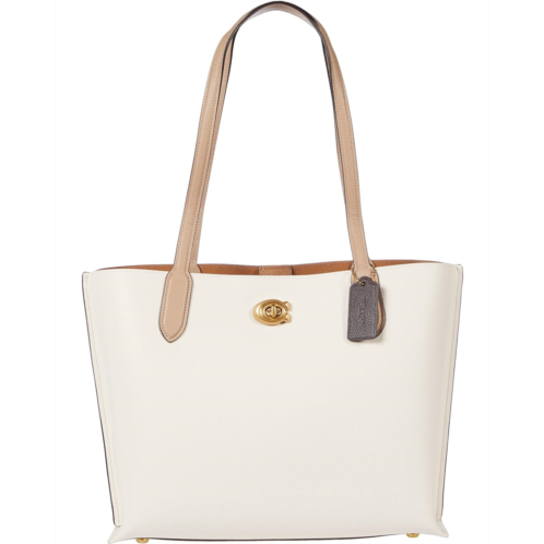 COACH Color-Block Leather Willow Tote