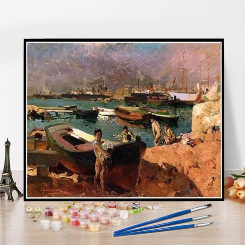 Hhydzq Paint by Numbers Kits for Adults and Kids Valencia Painting by Joaquin Sorolla Arts Craft for Home Wall Decor