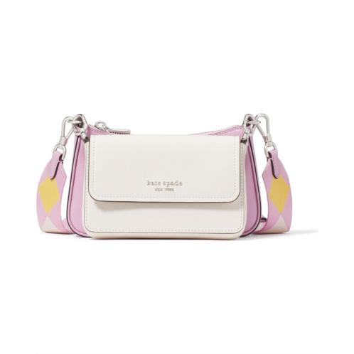 Kate Spade New York Double Up Colorblocked Saffiano Leather Double Up Crossbody
