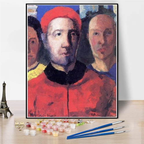 Hhydzq DIY Oil Painting Kit,Triple Portrait Painting by Kazimir Malevich Arts Craft for Home Wall Decor