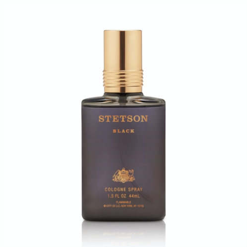 Stetson Black - Cologne for Men - Woody, Dark and Spicy Scent with Fragrance Notes of Sandalwood, Spices, and Suede - 1.5 Fl Oz