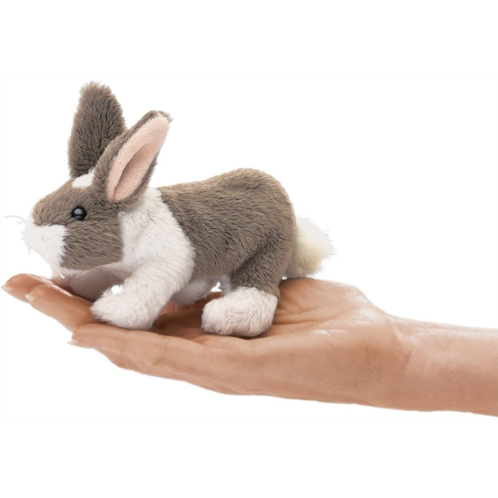 Folkmanis Mini Bunny Rabbit Finger Puppet, Multicolor, 1 EA