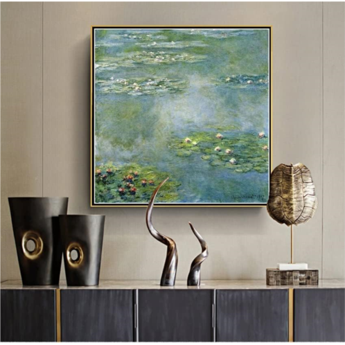 Hhydzq Paint by Numbers Kits for Adults and Kids Water Lilies Painting by Claude Monet Arts Craft for Home Wall Decor