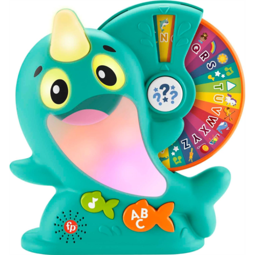 Fisher-Price Linkimals Toddler Toy Learning Narwhal with Interactive Lights Music & Educational Games for Ages 18+ Months