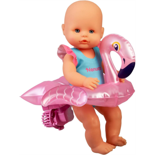 Nenuco Time to Swim Soft Baby Doll with Cute Swimsuit and Float, 12 Doll