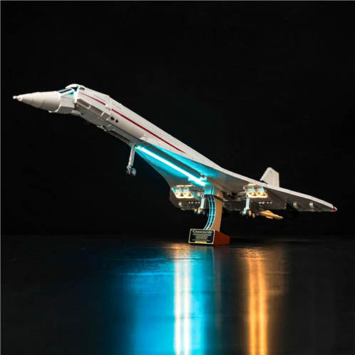 BrickBling LED Lighting for Lego Concorde, Creative Light Kit Compatible with Lego 10318-No Model Included