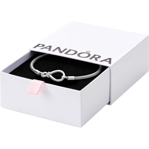 Pandora Moments Infinity Knot Snake Chain Bracelet - Compatible Moments Charms - Sterling Silver Charm Bracelet for Women - Gift for Her