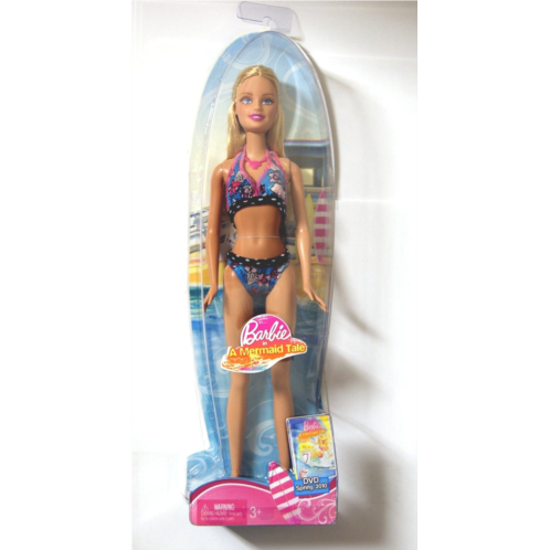 Barbie in A Mermaid Tale Blonde Hair in Blue and Pink Print Swimsuit