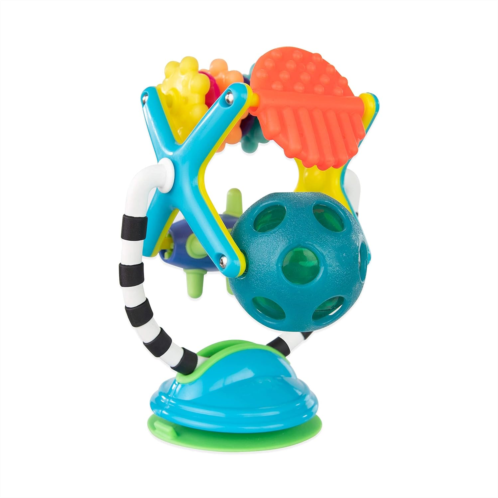 Sassy Teethe & Twirl Sensation Station 2-in-1 Suction Cup High Chair Toy Developmental Tray Toy for Early Learning for Ages 6 Months and Up