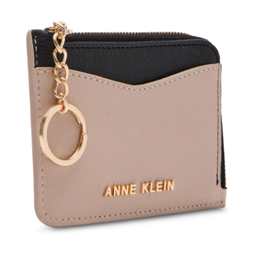 Anne Klein Zip and Go Curved Card Case In Color-Blocked