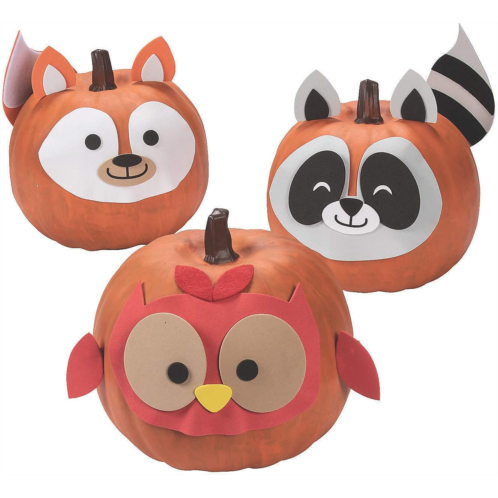 Fun Express Woodland Animal Pumpkin Decorating Craft Kit -6 - Crafts for Kids and Fun Home Activities
