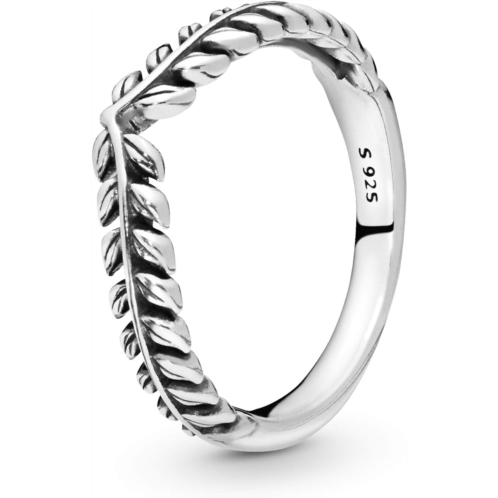 Pandora Wheat Grains Wishbone Ring - Symbol of Prosperity and Productivity - Sterling Silver Ring for Women - Layering or Stackable Ring