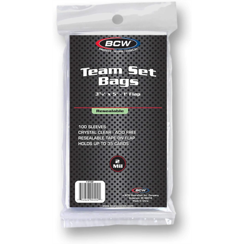 BCW Re-Sealable Team Set Bags (100 Count)