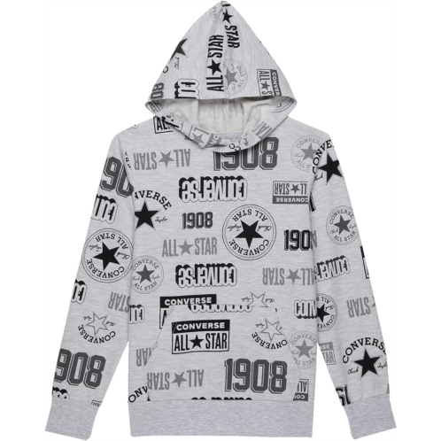 Converse Kids Logo All Over Print Fit Pullover (Big Kids)