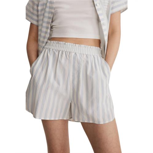 Madewell Pull-On Shorts in Striped Signature Poplin