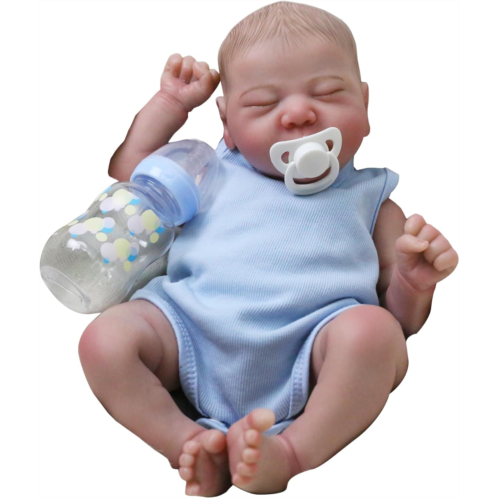 CHAREX Reborn Baby Dolls Full Body Vinyl - 18 inch Realistic Sleeping Baby Dolls, Newborn Baby That Look Real, Anatomically Correct Dolls Gift Set for Girls Boy Kids Age 3+