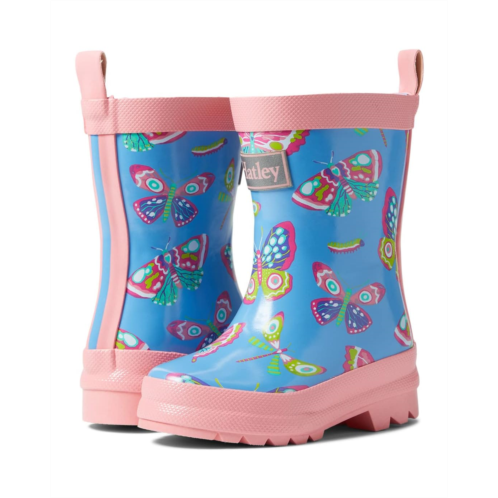 Hatley Kids Botanical Butterflies Shiny Rain Boots (Toddler/Little Kid)