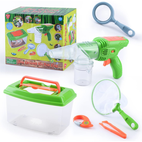 PLAY Bug Catcher Kit,Outdoor Toys for Kids Ages 4-8 8-12,Bug Catcher Vacuum with Critter Habitat Case,Butterfly net,Magnifying Glass,Toddler Outside Toys for 3 4 5 6 7 8+ Year Old