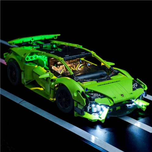 LocoLee LED Light Kit for Lego Lamborghini Huracan Tecnica 42161, DIY Lighting Set Accessories Compatible with Lego 42161 Building Set for Fans (Lights Only, No Models)