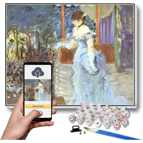 Hhydzq Paint by Numbers for Adult Kits Singer at A Cafe Concert Painting by Edouard Manet Arts Craft for Home Wall Decor